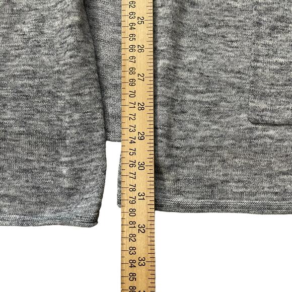 Pure Jill Women's Medium Open Front Cardigan Pockets Black White Marled - Picture 12 of 13